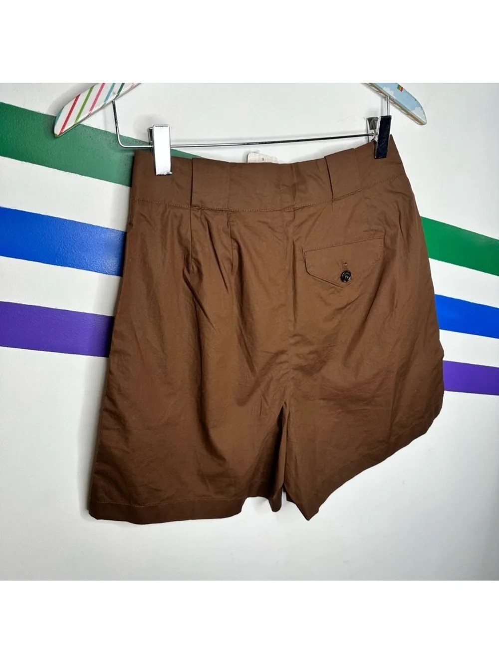 Closed Brand Free People Poplin Pleated Shorts high waisted Brown Size 24
